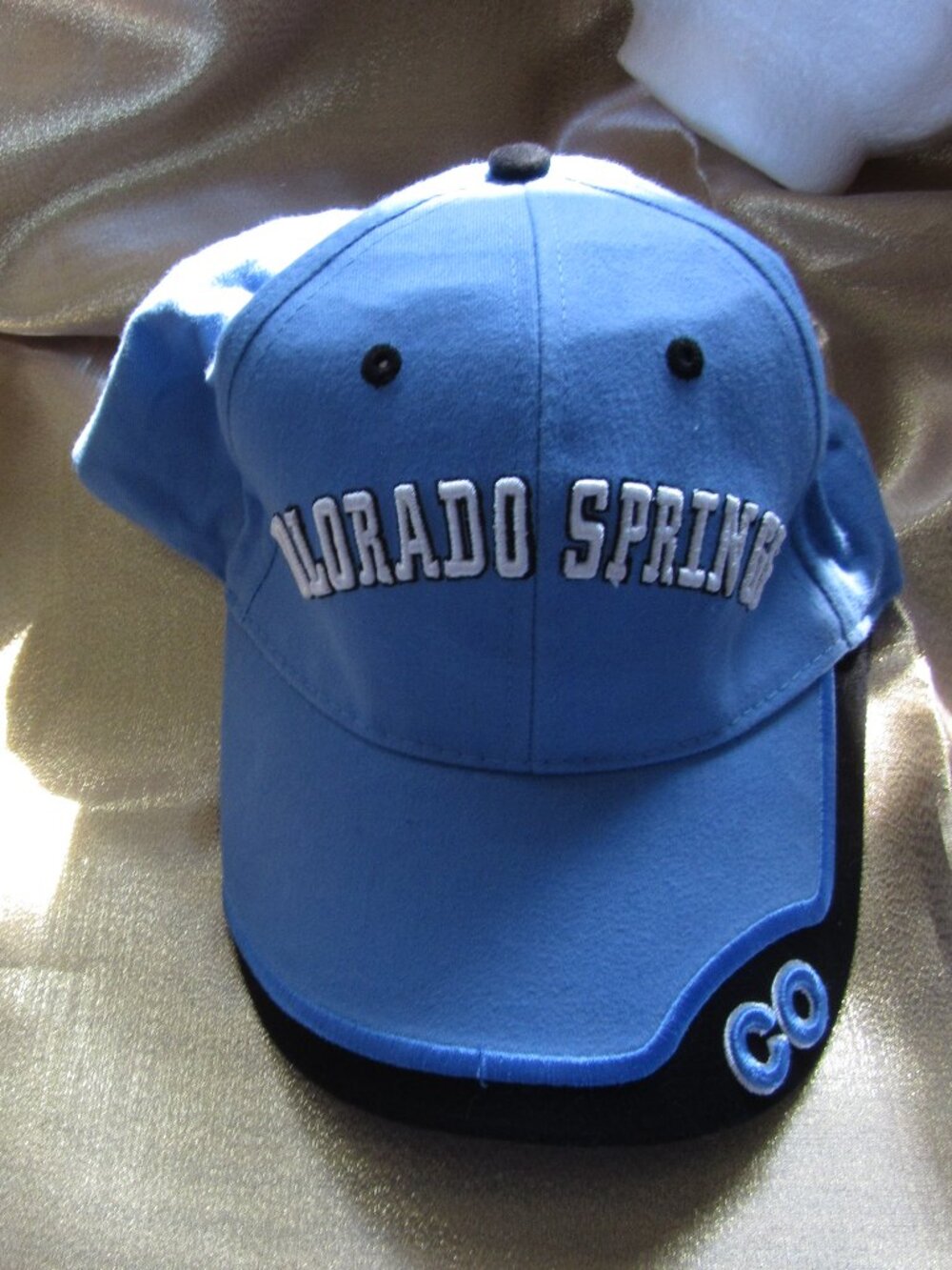 Colorado Springs Embroidered Cap - Velcro Strap on back - New Never Worn